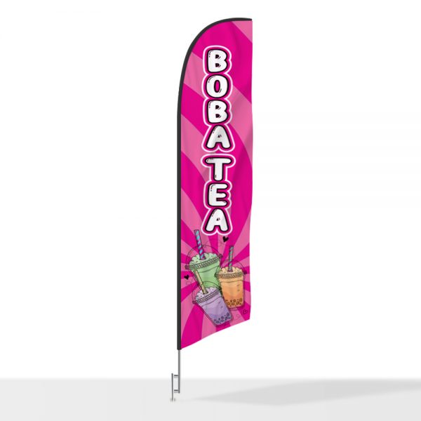CUSTOM BOBA TEA 12FT FEATHER FLAG